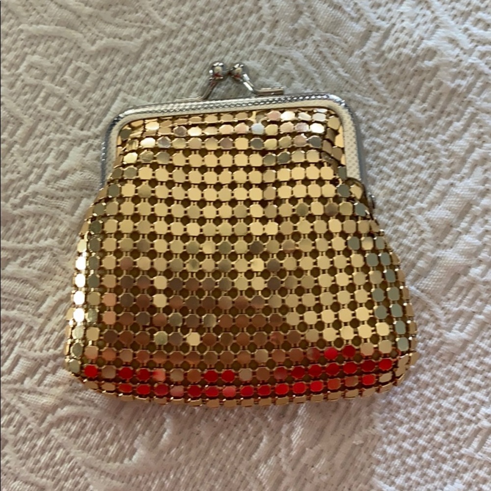 Gold sequined coin purse